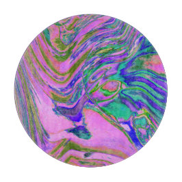 抽象芸術カッコいいチャートレイズとホットピンクグルーブヴィレトロ カッティングボード