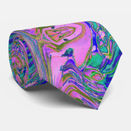 抽象芸術カッコいいチャートレイズとホットピンクグルーブヴィレトロ ネクタイ