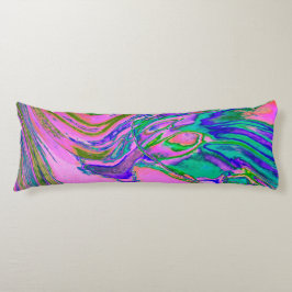 抽象芸術カッコいいチャートレイズとホットピンクグルーブヴィレトロ ボディピロー