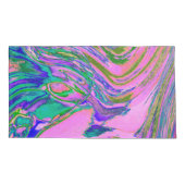 抽象芸術カッコいいチャートレイズとホットピンクグルーブヴィレトロ 枕カバー (裏面)