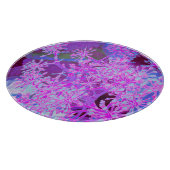 抽象芸術カッコいいレトロ自然（ホットピンクとパープル） カッティングボード (角)