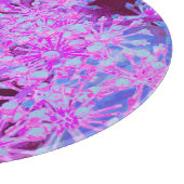 抽象芸術カッコいいレトロ自然（ホットピンクとパープル） カッティングボード (角)