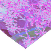 抽象芸術カッコいいレトロ自然（ホットピンクとパープル） ショートテーブルランナー (コーナー)