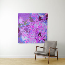 抽象芸術カッコいいレトロ自然（ホットピンクとパープル） タペストリー