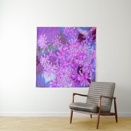 抽象芸術カッコいいレトロ自然(ホットピンクとパープル) タペストリー (インサイチュ)