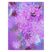 抽象芸術カッコいいレトロ自然（ホットピンクとパープル） テーブルクロス (正面)
