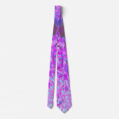 抽象芸術カッコいいレトロ自然(ホットピンクとパープル) ネクタイ (裏面)