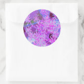 抽象芸術カッコいいレトロ自然（ホットピンクとパープル） ラウンドシール (バッグ)