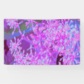 抽象芸術カッコいいレトロ自然（ホットピンクとパープル） 横断幕 (横)