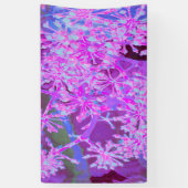 抽象芸術カッコいいレトロ自然（ホットピンクとパープル） 横断幕 (縦)