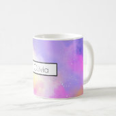 抽象芸術カッコいい水彩宇宙宇宙デザイン コーヒーマグカップ (正面右)
