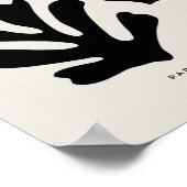 抽象芸術カットアウト形葉品マスタードイエローリーフ ポスター (角)