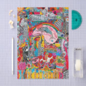 抽象芸術カットアニマル紙アートティッシュペーパー 薄葉紙 (クラフト)