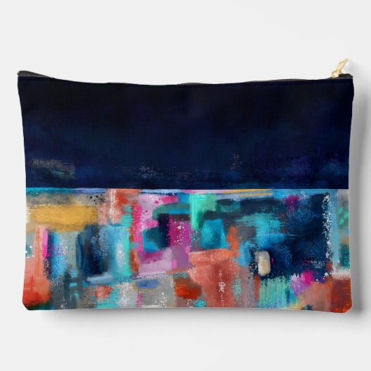 抽象芸術カットソーバッグ アクセサリーポーチ (裏面)