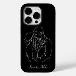 抽象芸術カップル線芸術Bohoシック Case-Mate iPhone 14 Proケース