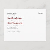 抽象芸術カップル、日付の保存 案内ポストカード (裏面)