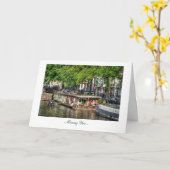 抽象芸術カナルハウスボ恋しく思ートズ・ユー カード (黄色い花)