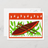 抽象芸術カヌクリスマス シーズンポストカード (正面/裏面)