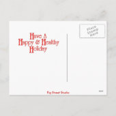 抽象芸術カヌクリスマス シーズンポストカード (裏面)