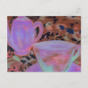 抽象芸術カフェクリケットディーネコーヒーアート ポストカード