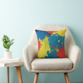 抽象芸術カラスプラッシュ鮮やかインヒューズ装飾用クッション クッション (椅子)