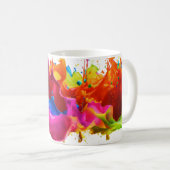抽象芸術カラスプラッシュ11 ozマグカップ コーヒーマグカップ (正面右)