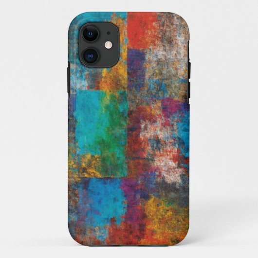 抽象芸術カラスプラッシュiPhone 11ケース Case-Mate iPhoneケース (裏面)