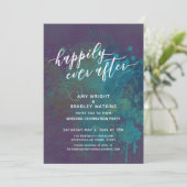 抽象芸術カラフルが披露宴後ずっと楽しく 招待状 (スタンド正面)