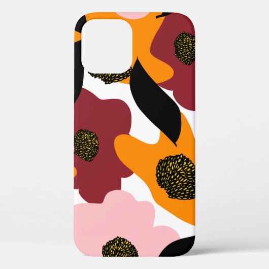 抽象芸術カラフルが花や葉を取る Case-Mate iPhoneケース (裏面)
