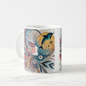 「抽象芸術カラフルとドルフィンアート – アーティス コーヒーマグカップ (正面左)