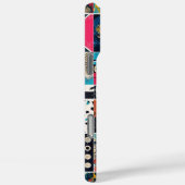 抽象芸術カラフルと花柄のコラージュ Case-Mate iPhoneケース (裏面 / 右)