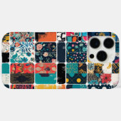抽象芸術カラフルと花柄のコラージュ Case-Mate iPhoneケース (裏面 (横))