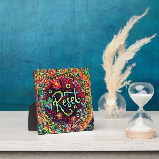 抽象芸術カラフルのかわいらしリセット フォトプラーク (インサイチュ)