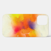 抽象芸術カラフルのキャンバステクスチャ上でのペイント Case-Mate iPhoneケース (裏面 (横))