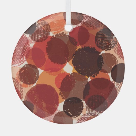 抽象芸術カラフルのシームレスなパターン収集 ガラスオーナメント (正面)