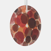 抽象芸術カラフルのシームレスなパターン収集 ガラスオーナメント (正面右)