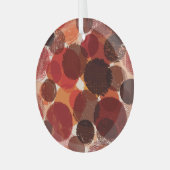 抽象芸術カラフルのシームレスなパターン収集 ガラスオーナメント (正面左)