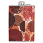 抽象芸術カラフルのシームレスなパターン収集 フラスク (裏面)