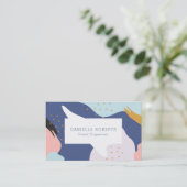 抽象芸術カラフルのブラシストロモダンーク組成 名刺 (スタンド正面)