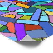 抽象芸術カラフルのモザイク模様 ポスター (角)