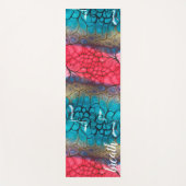 抽象芸術カラフルの個人用 ヨガマット (正面)