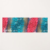 抽象芸術カラフルの個人用 ヨガマット (正面(横))