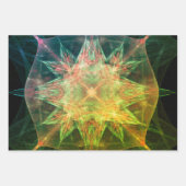 抽象芸術カラフルの分離 ラッピングペーパーシート (正面)