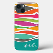 抽象芸術カラフルの図形波のパターン名 Case-Mate iPhoneケース (裏面)