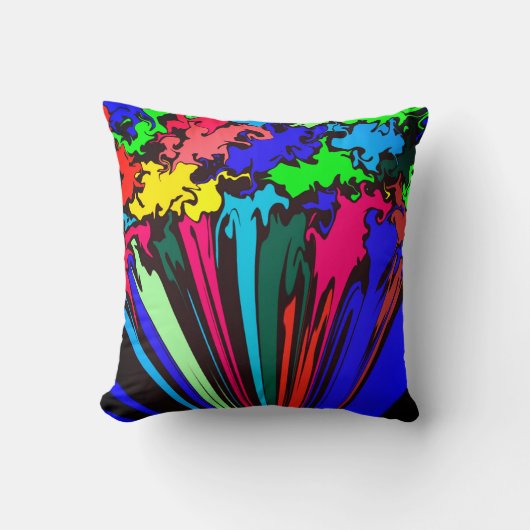 抽象芸術カラフルの巻き付き クッション (正面)