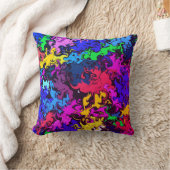 抽象芸術カラフルの巻き付き クッション (ブランケット)
