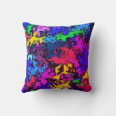 抽象芸術カラフルの巻き付き クッション (裏面)