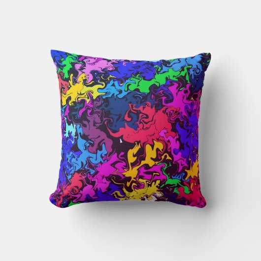 抽象芸術カラフルの巻き付き クッション (正面)