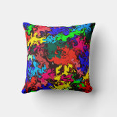 抽象芸術カラフルの巻き付き クッション (裏面)