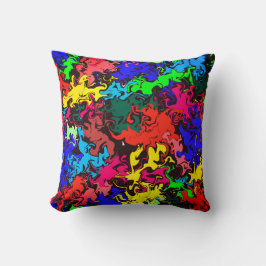 抽象芸術カラフルの巻き付き クッション